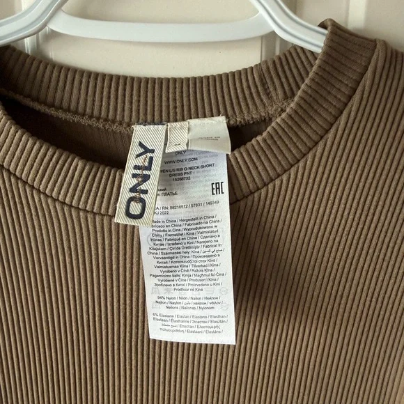 Only Taupe Ribbed Knit Top - Picture 2 of 3